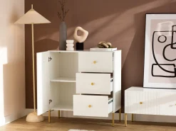 Kommode Etliva 100 (Hvid + Gylden)