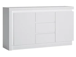 Kommode Feldeli 103 (Hvid + Glansfuld hvid)