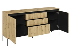 Kommode Fernolu 100 (Artisan eg + Sort)