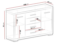 Kommode Fiomeri 101 (Santana eg)