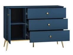 Kommode Flonovu 103 (Mørkeblå + Gylden)