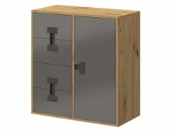 Kommode Florevi 103 (Gloss grå + Artisan eg)