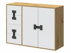 Kommode Florevi 102 (Mat hvid + Artisan eg)