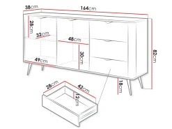 Kommode Lectum I (Beige)