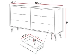 Kommode Lectum II (Beige)