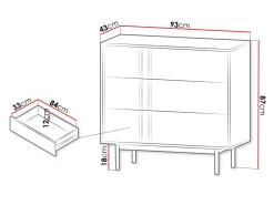 Kommode Levali 107 (Beige)