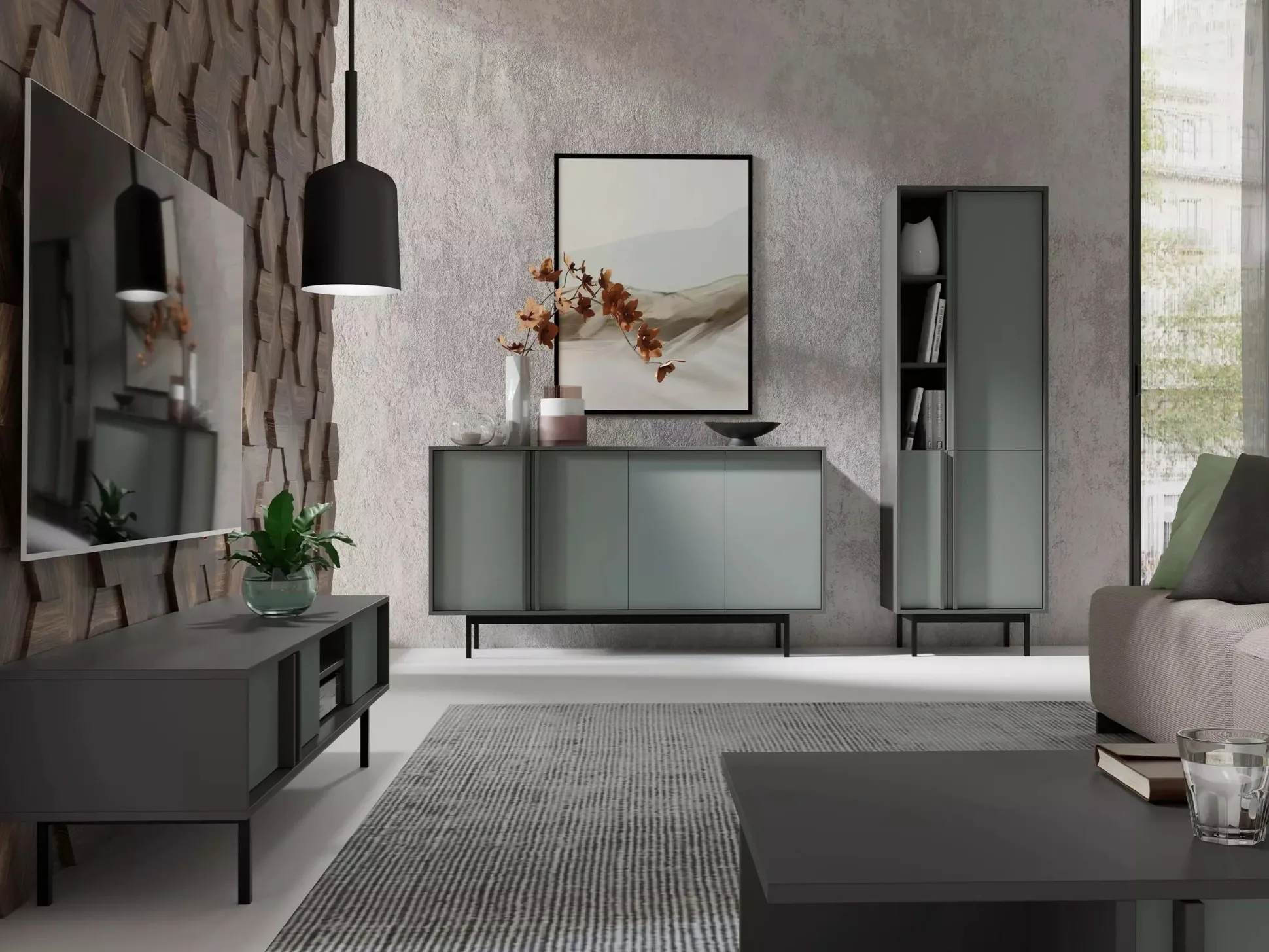 Kommode Levali 106 (Støvet grøn)