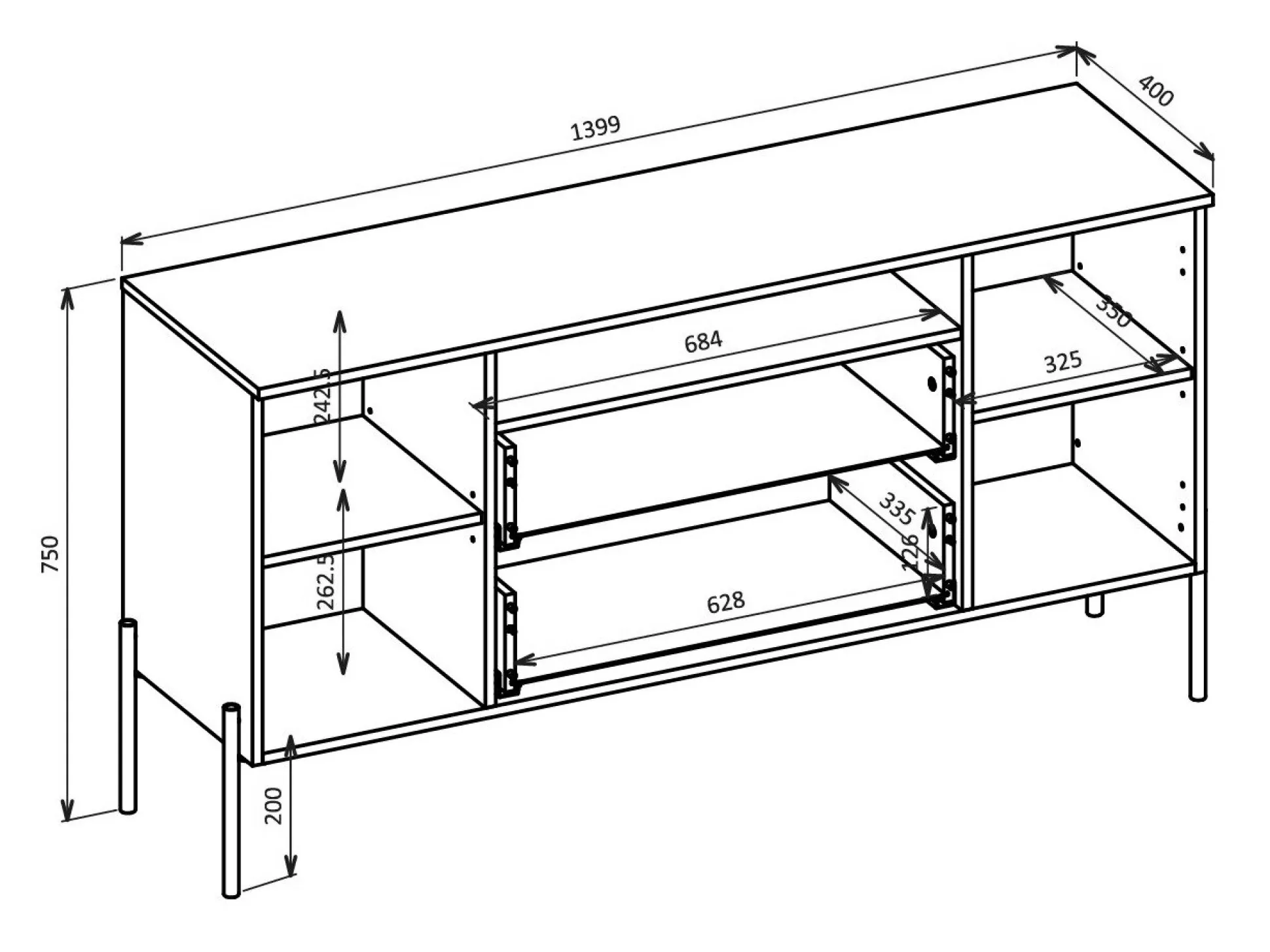 Kommode Levtenu 115 (Kashmir)