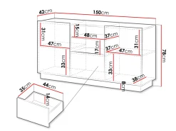 Kommode Lingua (Hvid)