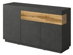 Kommode Livlore 105 (Matera grå + Wotan eg)