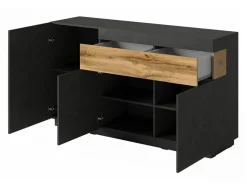 Kommode Livlore 105 (Matera grå + Wotan eg)