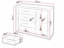 Kommode Lorelie 102 (Trøffel egetræ)