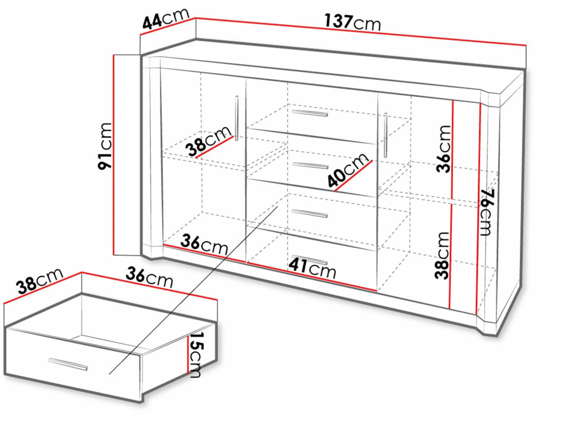 Kommode Lorelie 104 (Trøffel egetræ)