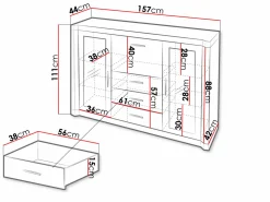 Kommode Lorelie 106 (Trøffel egetræ)