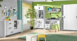 Kommode Lorlare 107 (Hvid + Grå)