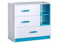 Kommode Lorlare 108 (Hvid + Turkis)