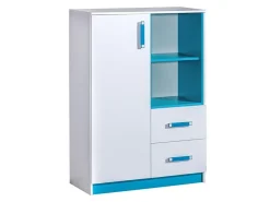 Kommode Lorlare 105 (Hvid + Turkis)