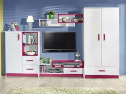 Kommode Lorlare 105 (Hvid + Turkis)