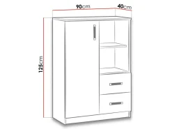 Kommode Lorlare 105 (Hvid + Turkis)