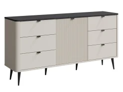 Kommode Lufela 107 (Kashmir + Grå marmor)