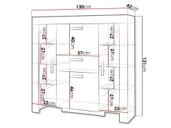 Kommode Melfeli 104 (Sonoma eg)