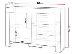 Kommode Melfeli 108 (Sonoma eg)