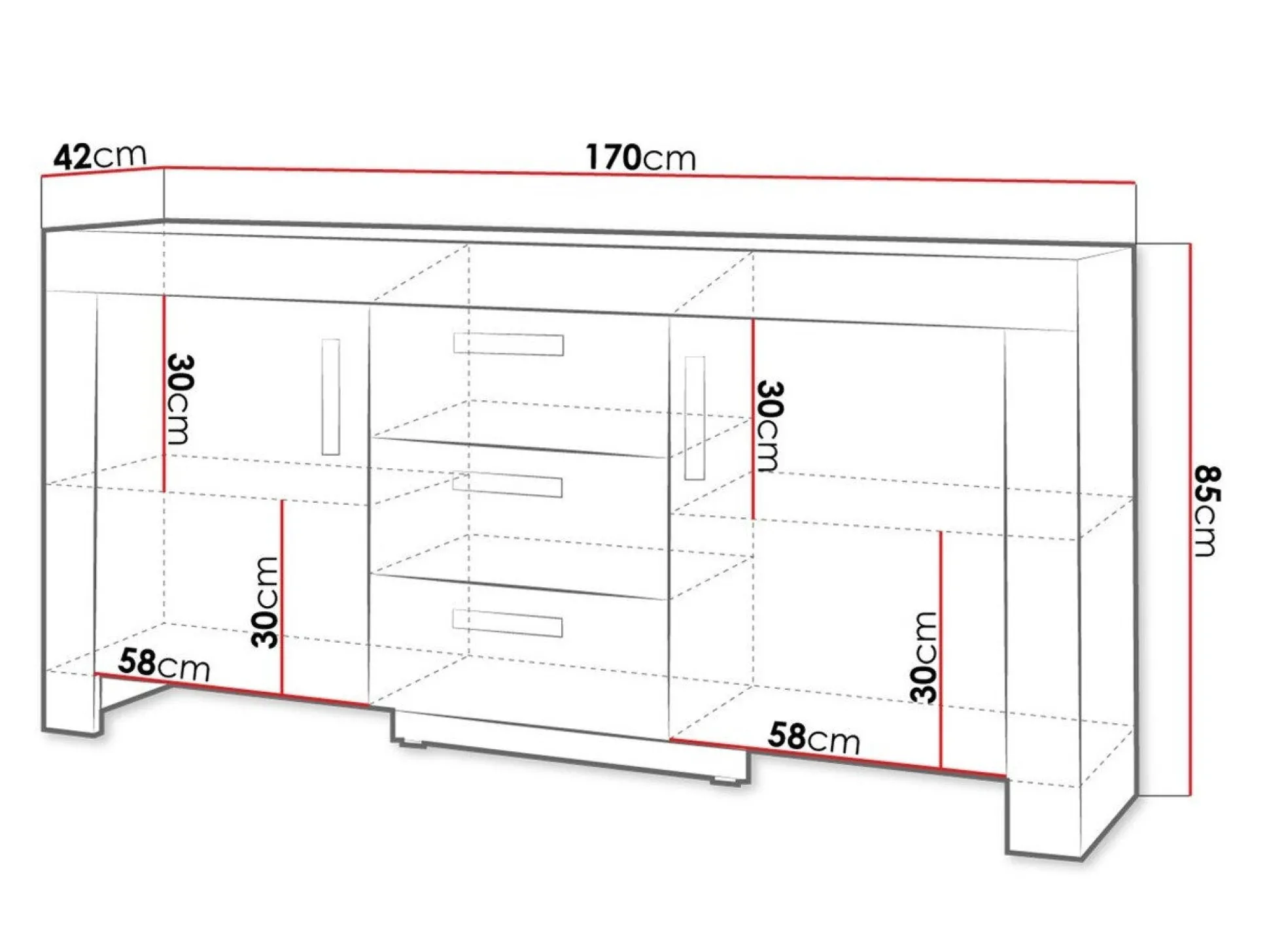 Kommode Melfeli 110 (Sonoma eg)