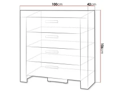 Kommode Melfeli 106 (Sonoma eg)