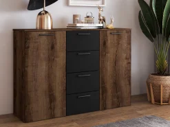 Kommode Melvele 101 (Kloster eg + Sort)