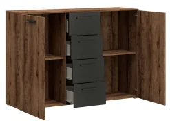 Kommode Melvele 101 (Kloster eg + Sort)