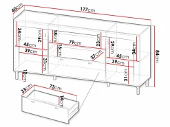 Kommode Mormavu 110 (Mat hvid)
