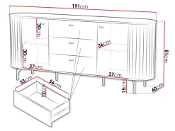 Kommode Novmono 103 (Sort)