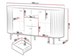 Kommode Novmono 101 (Sort)