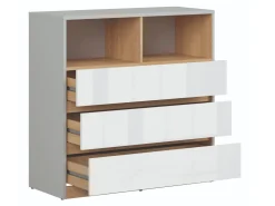 Kommode Nuevaru 102 (Glansfuld hvid)