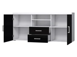 Kommode Odebeli 105 (Hvid + Glansfuld hvid)