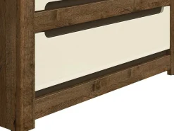 Kommode Ophevaru 101 (Glossy cream + April egetræ)