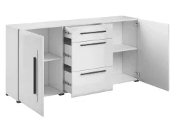 Kommode Ophsalu 108 (Hvid + Glansfuld hvid)