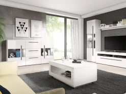 Kommode Ophsalu 106 (Hvid + Glansfuld hvid)