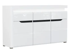 Kommode Revelmi 103 (Glansfuld hvid + Hvid)