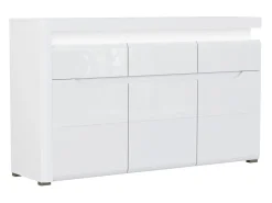 Kommode Revelmi 103 (Glansfuld hvid + Hvid)