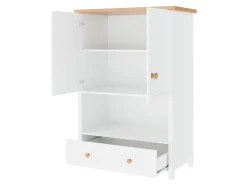 Kommode Romelbo 144 (Hvid + Egetræ)