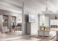 Kommode Romelbo 150 (Hvid + Egetræ)