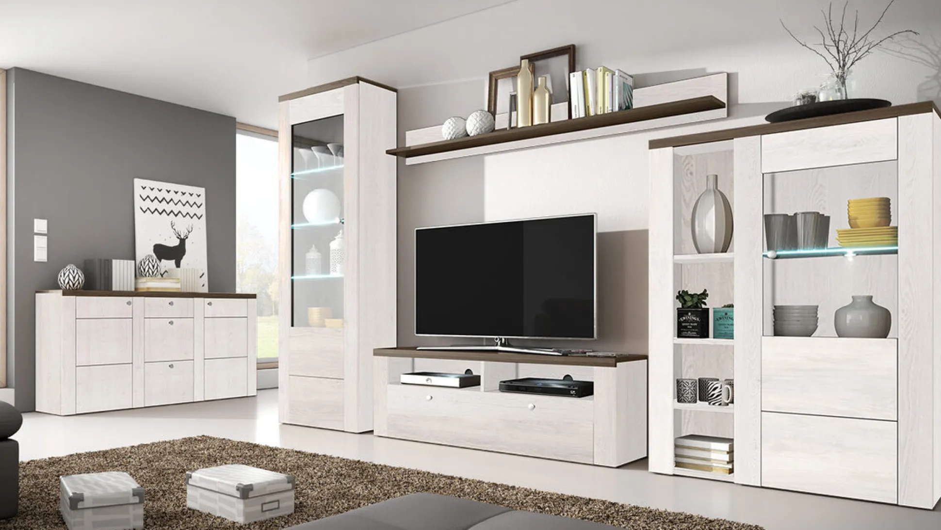 Kommode Salelbo 107 (Sibu-lærk + Trøffel egetræ)