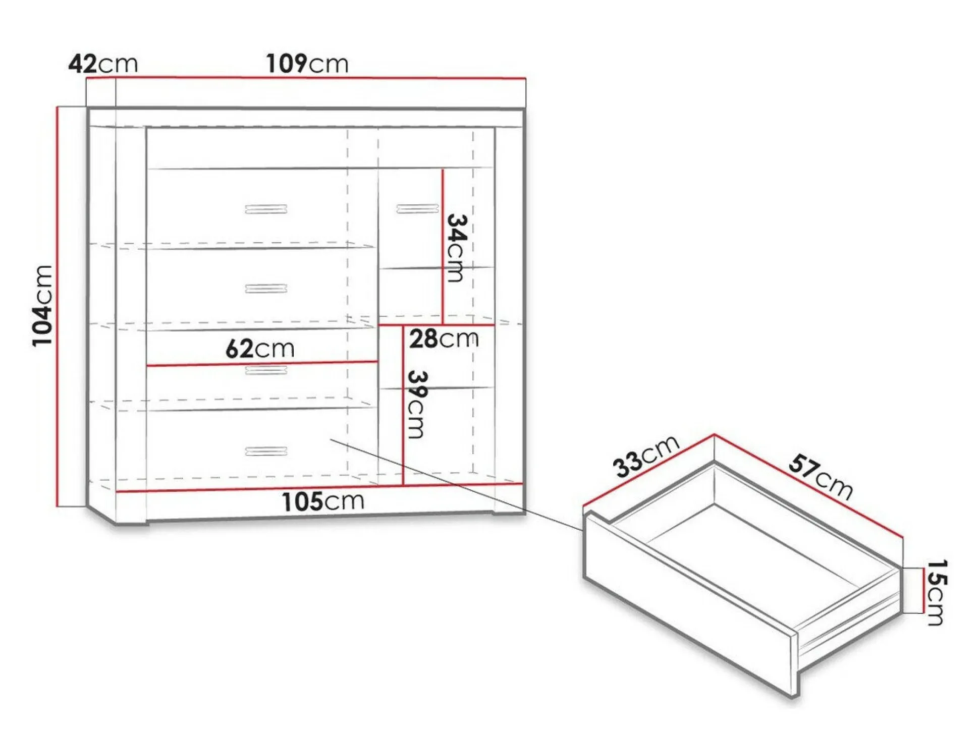 Kommode Serfeno 115 (Ask)