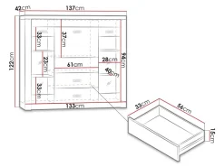 Kommode Serfeno 105 (Craft hvid)