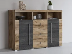 Kommode Sorciro 101 (Nød + Mørk eg)