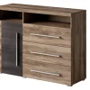 Kommode Sorciro 102 (Nød + Mørk eg)