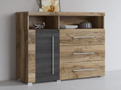 Kommode Sorciro 102 (Nød + Mørk eg)