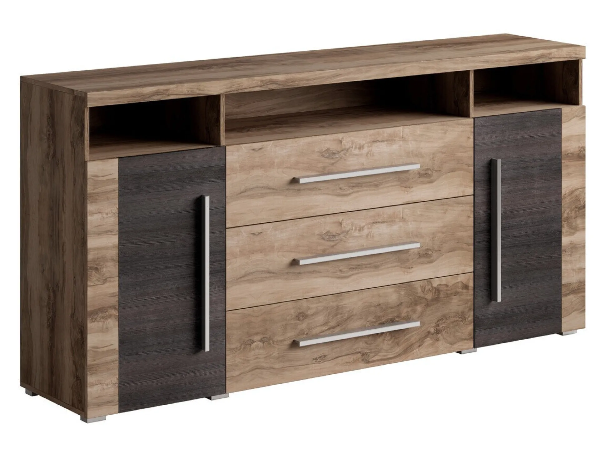 Kommode Sorciro 100 (Nød + Mørk eg)