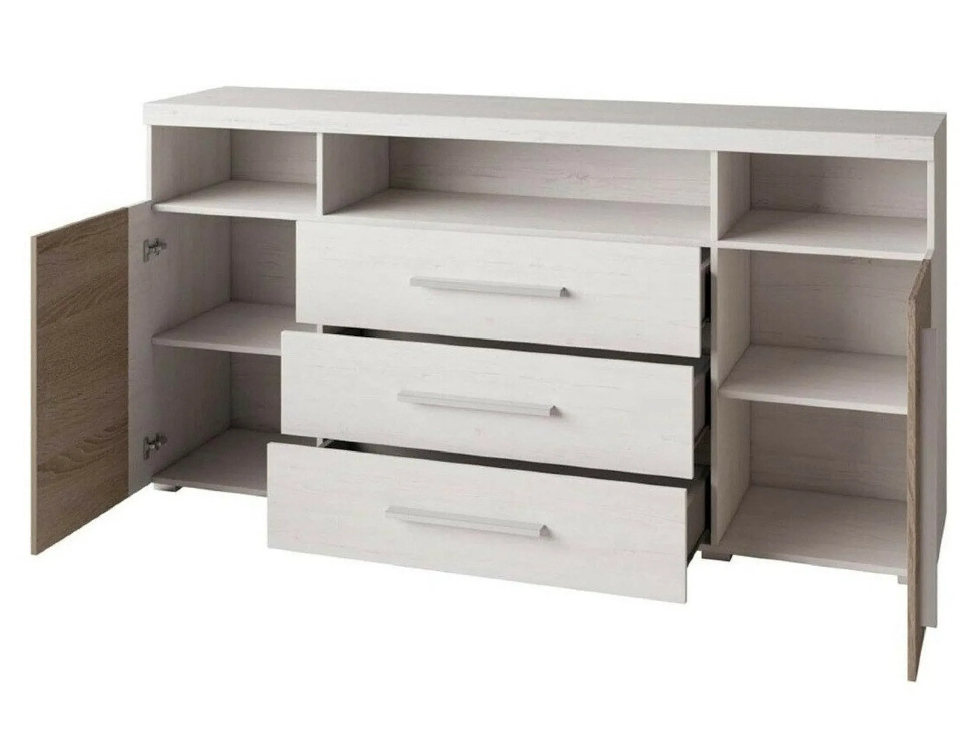 Kommode Sorciro 100 (Nød + Mørk eg)